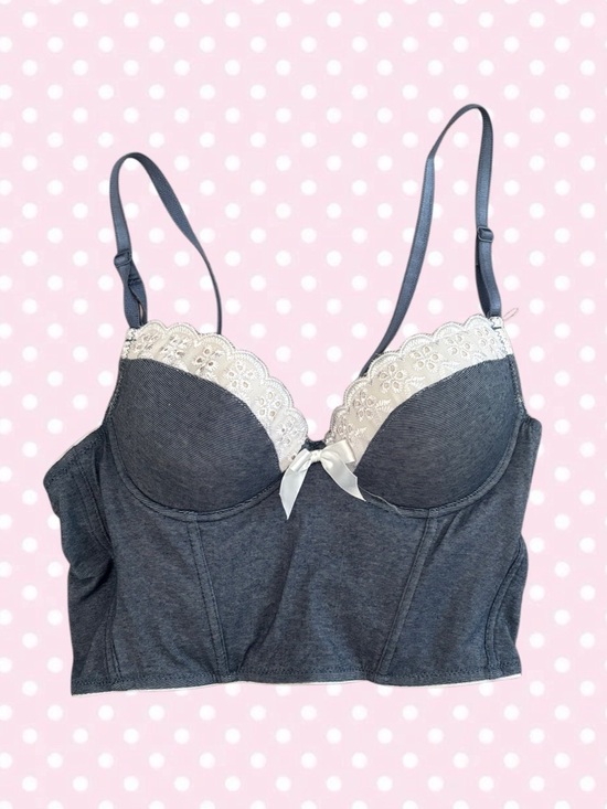 never naked Other - denim blue bustier​